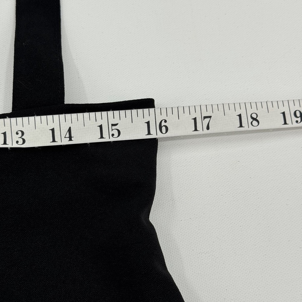 ModCloth Black Pinafore Overall Dress Adjustable Straps Size L - Picture 11 of 13